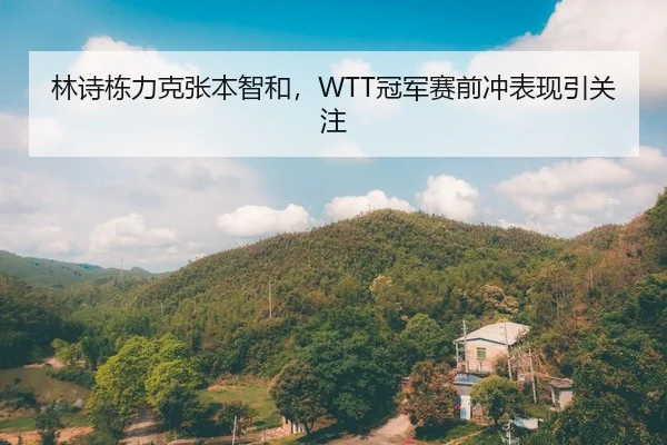 林诗栋力克张本智和，WTT冠军赛前冲表现引关注